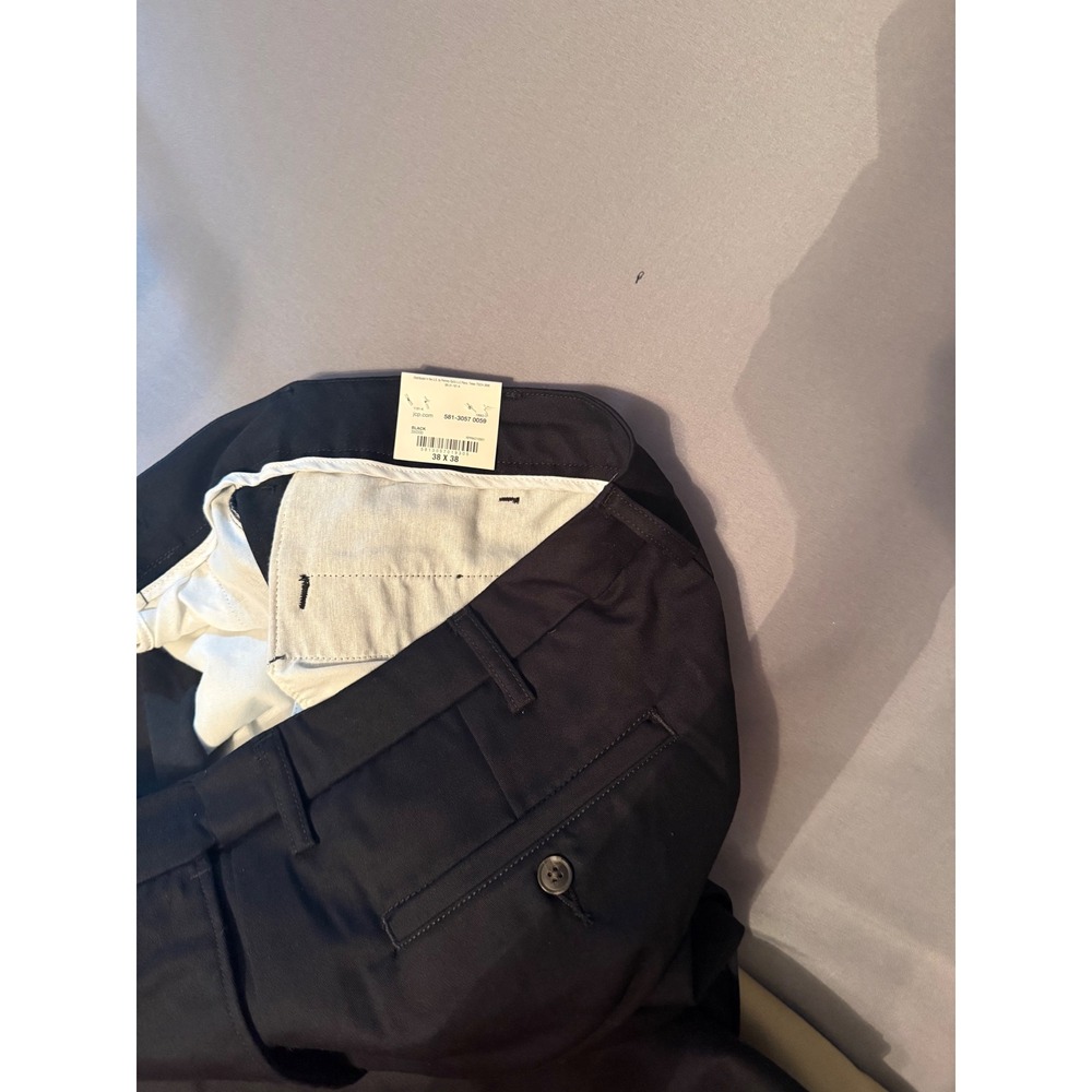 NWT St. Johns Bay Mens Universal Easy Care Pant Black Classic Fit 38x30 - Picture 3 of 3